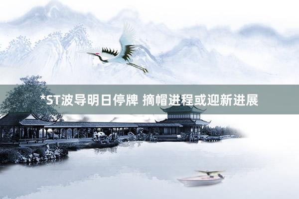 *ST波导明日停牌 摘帽进程或迎新进展