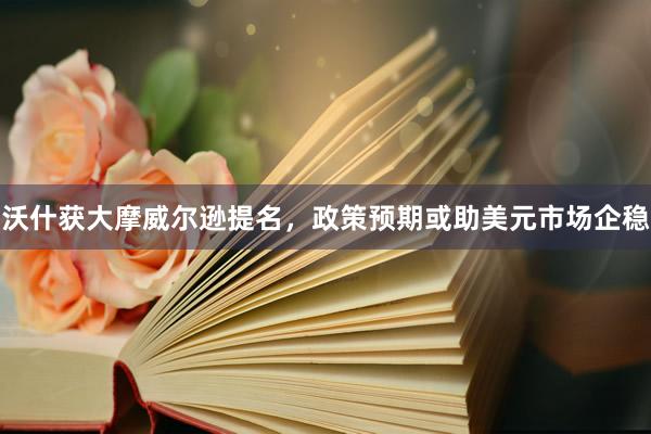 沃什获大摩威尔逊提名,政策预期或助美元市场企稳