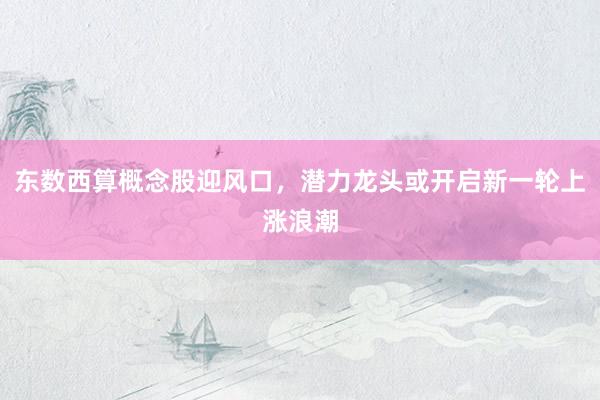 东数西算概念股迎风口,潜力龙头或开启新一轮上涨浪潮
