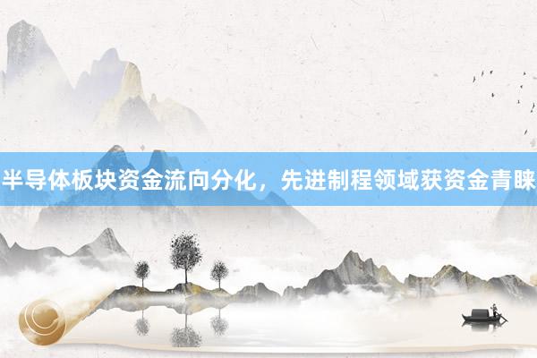 半导体板块资金流向分化，先进制程领域获资金青睐