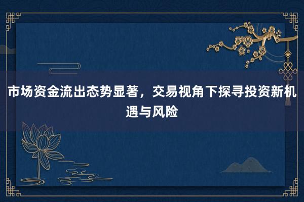 市场资金流出态势显著，交易视角下探寻投资新机遇与风险