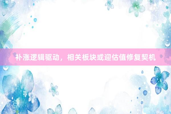 补涨逻辑驱动，相关板块或迎估值修复契机