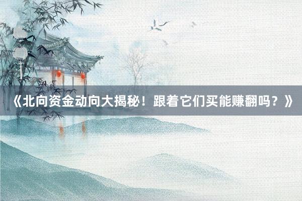 《北向资金动向大揭秘！跟着它们买能赚翻吗？》