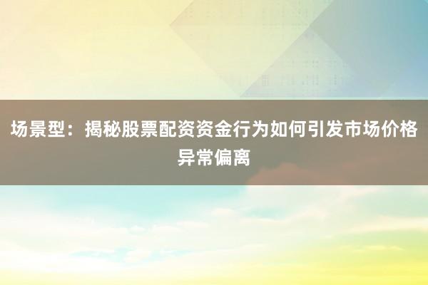 场景型：揭秘股票配资资金行为如何引发市场价格异常偏离