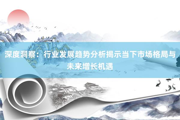 深度洞察：行业发展趋势分析揭示当下市场格局与未来增长机遇